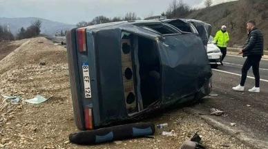 Kontrolden çıkan otomobil takla attı: 1 yaralı