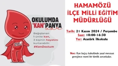 Orta Karadeniz Bölge Kan Merkezi'nden Kan Bağışına Davet