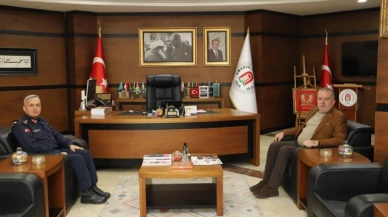 İl Jandarma Komutanı Rektör Turabi’yi ziyaret etti