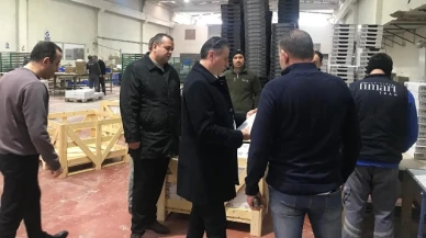 Karagöz Fimart Stone Mozaik Fabrikası'nı ziyaret etti