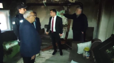 Kartal'dan yangında evi zarara uğrayan Emine teyzeye ziyaret