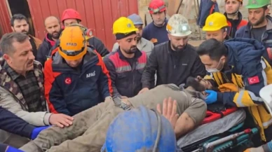 Suluova'da göçükten kurtarılan madenci hastaneye kaldırıldı
