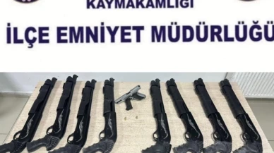 13 silah ele geçirildi: 2 gözaltı