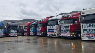 Amasya’dan Suriye’ye 12 tır yardım