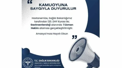 Amasya'ya Gastroenteroloji Alanında Uzman Hekim Atandı