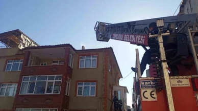 Ev yangını korkuttu