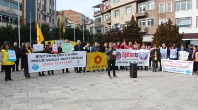 Önce halay çektiler, sonra taleplerini dile getirdiler