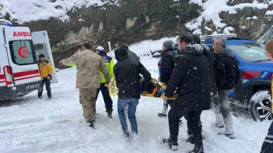 Gümüşhane’de dereye yuvarlanan kamyonetteki 5 kişi yaralandı