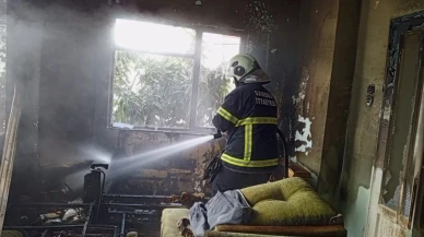 2 katlı binada yangın