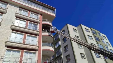 Balkonda yangın paniği