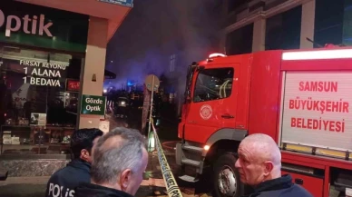 Çiçekçi dükkanında yangın