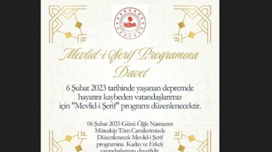 Mevlid-i Şerif Programına Davet