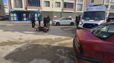 Otomobil ve Motosiklet Çarpıştı: 1 Yaralı
