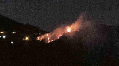 Gece çıkan örtü yangını korkuttu