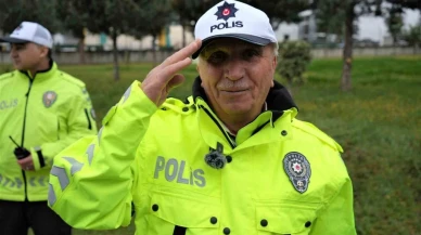 68 yaşındaki huzurevi sakininin polislik hayali gerçek oldu: Anons yaptı, sürücü denetledi