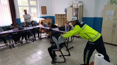 Merzifon Alıcık Köyü’nde Öğrencilere Trafik Eğitimi