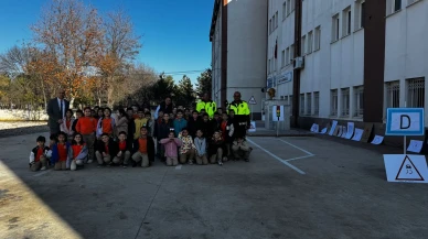 Gümüşhacıköy’de Öğrencilere Trafik Eğitimi