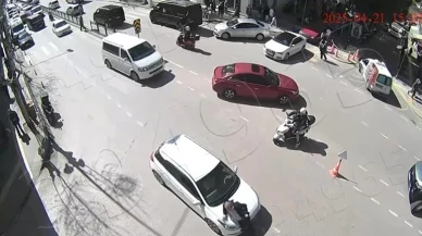 Amasya’da Otomobilin Yayaya Çarptığı Kaza Kamerada