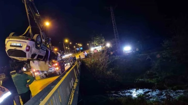 Amasya’da otomobil çay kenarına uçtu: 5 yaralı