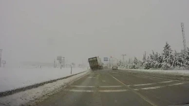 Amasya’da yürekleri ağza getiren anlar kamerada