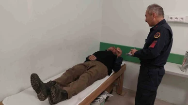 Sokak köpeğinin kovaladığı motosiklet sürücüsü yaşlı adam hastanelik oldu