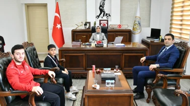 Türkiye Şampiyonu Görkem’e Kaymakam’dan Tebrik!
