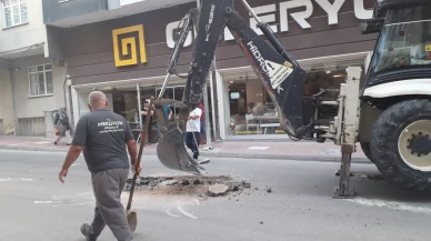 Belediye Ekiplerinden Çöken Asfalta Hızlı Müdahale