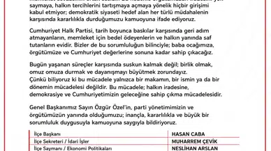 CHP Merzifon’dan Demokrasi Mesajı