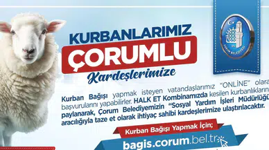 Çorum’da Kurban Bağışı Başladı