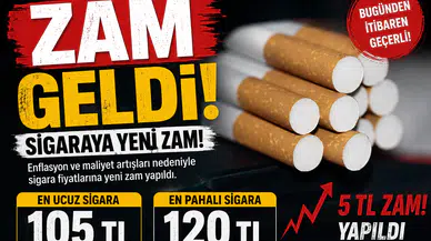 Sigaraya Yeni Zam: En Ucuzu 105 TL Oldu