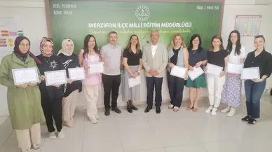Merzifon'da Eğitimcilere Başarı Belgesi