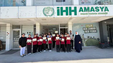 Amasya'da Minik Yüreklerden Büyük Destek