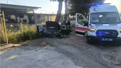 Samsun Yolunda Korkutan Kaza! Araç Duvara Çarptı: 1 Yaralı