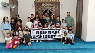Merzifon'da Minikler Camide Buluştu