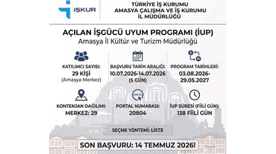 İŞKUR'dan Amasya'ya İş Müjdesi