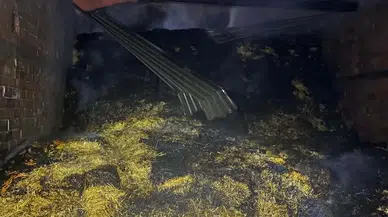 Aksungur Köyü’nde Samanlık Alevlere Teslim Oldu!