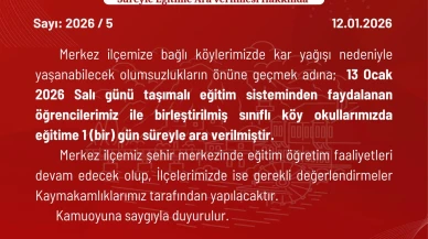 AMASYA’DA KAR TATİLİ