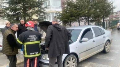 Suluova’da Araç Yangını Paniğe Neden Oldu