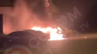 Çorum’da Park Halindeki Araç Alevlere Teslim Oldu