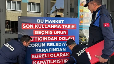 Çorum’da Zincir Market Mühürlendi