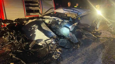 Hurdaya dönen otomobilde hayatını kaybetti