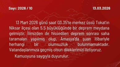 Amasya’da 5.5 Deprem