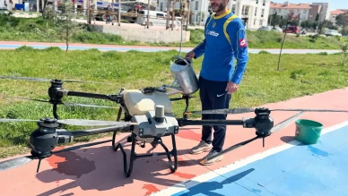 Taşova’da Dronla İkinci İlaçlama: Halk Sağlığı İçin Havadan Temizlik