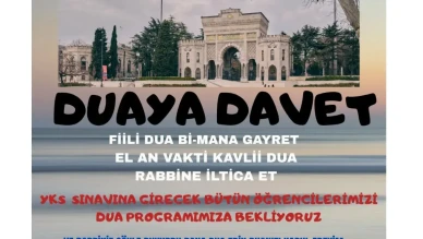 Merzifon Müftülüğü’nden YKS Öğrencileri İçin Dua Programı