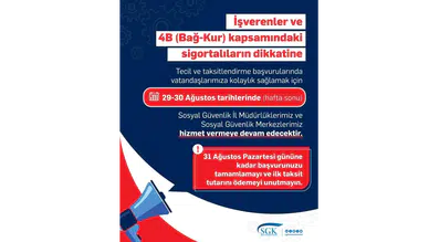 SGK ve Bağ-Kur Borcu Olanlara Hafta Sonu Fırsatı
