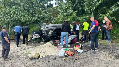 Kediyi Kurtarmak İsterken Kaza Yaptı