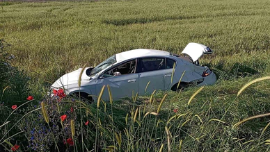 Traktör İkiye Ayrıldı! Feci Kazada İki Sürücü Yaralandı