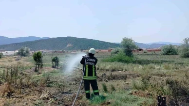 Çorum’da korkutan arazi yangını