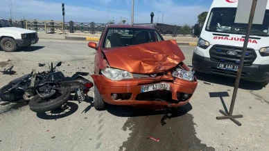 Otomobil ile motosiklet çarpıştı: 1 ölü