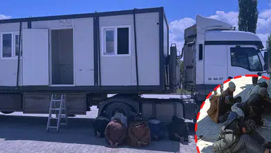 Konteyner yüklü tırda 7 kaçak göçmen yakalandı
